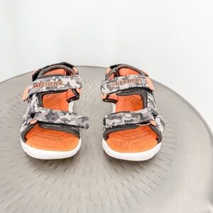 Skechers Orange and Black Adventure Sandals